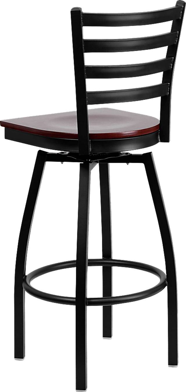 Verdon Mahogany Swivel Barstool - Thumbnail - Image 4