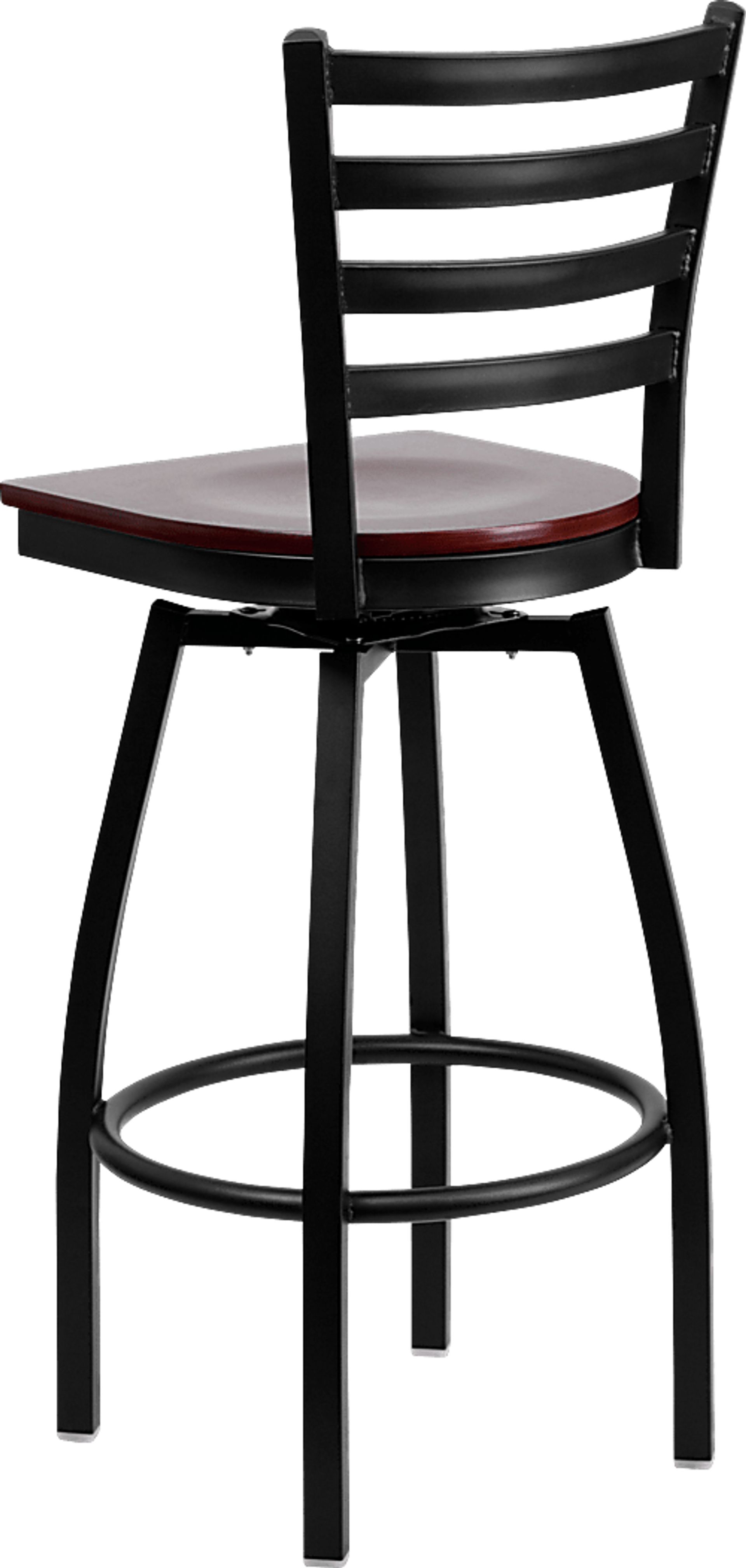Verdon Mahogany Swivel Barstool - Image 4