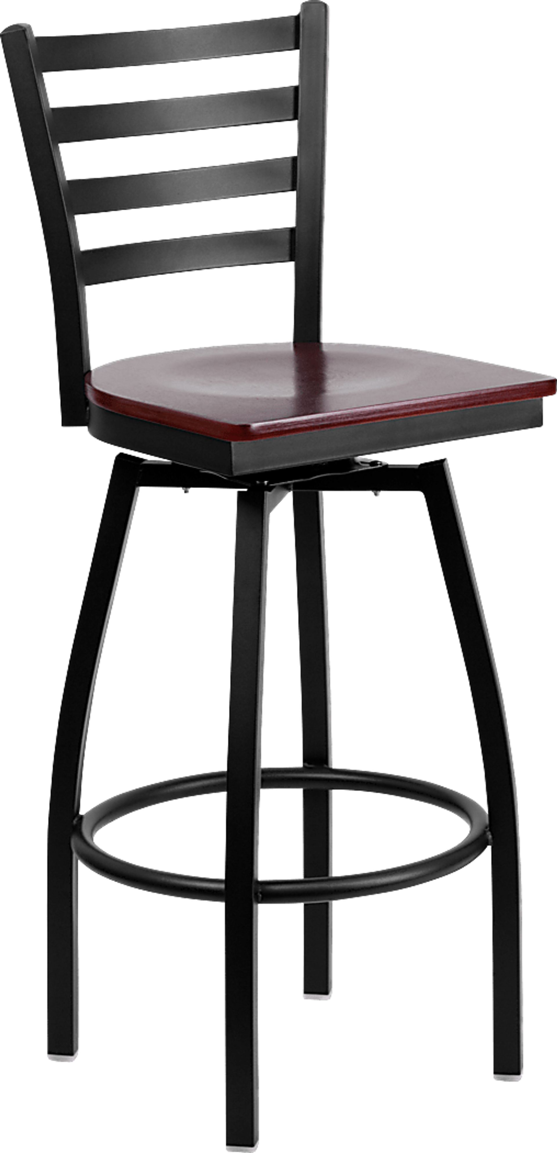 Verdon Mahogany Swivel Barstool - Image 1