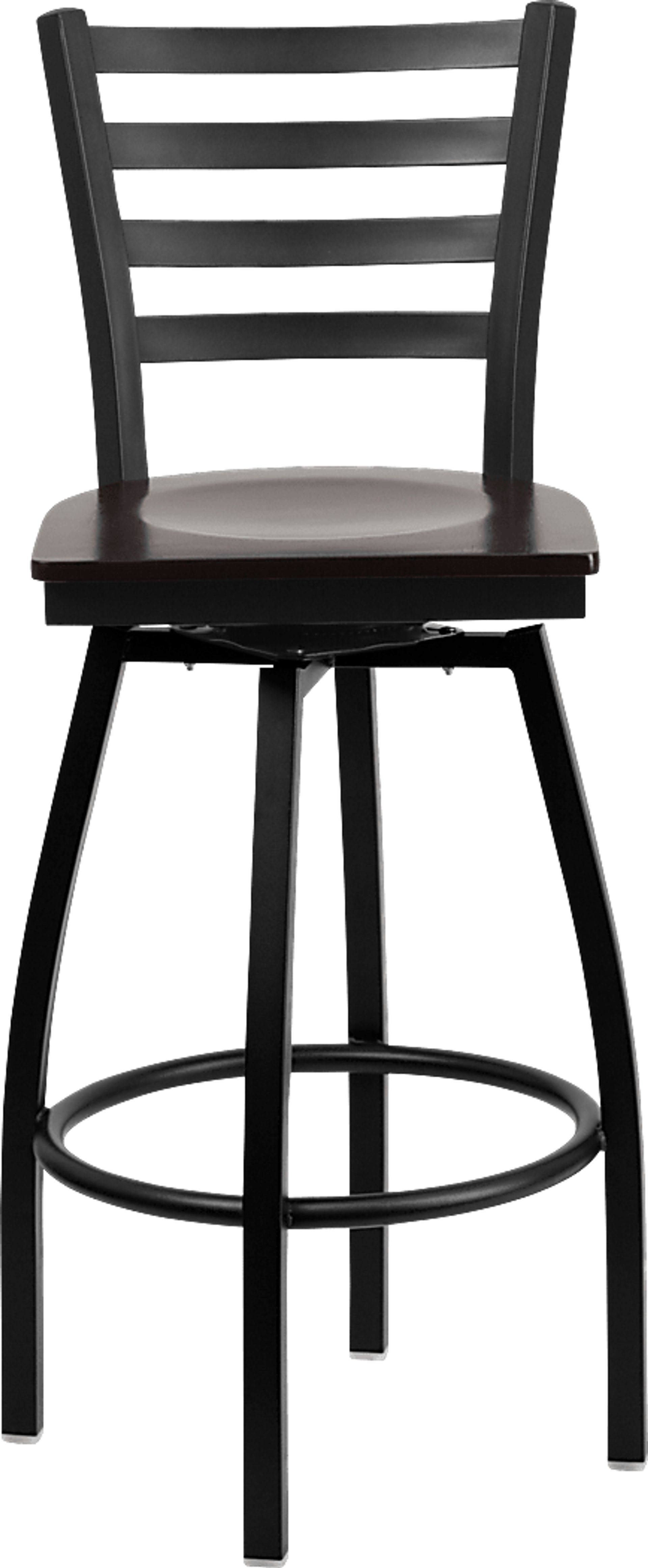 Verdon Walnut Swivel Barstool - Image 2