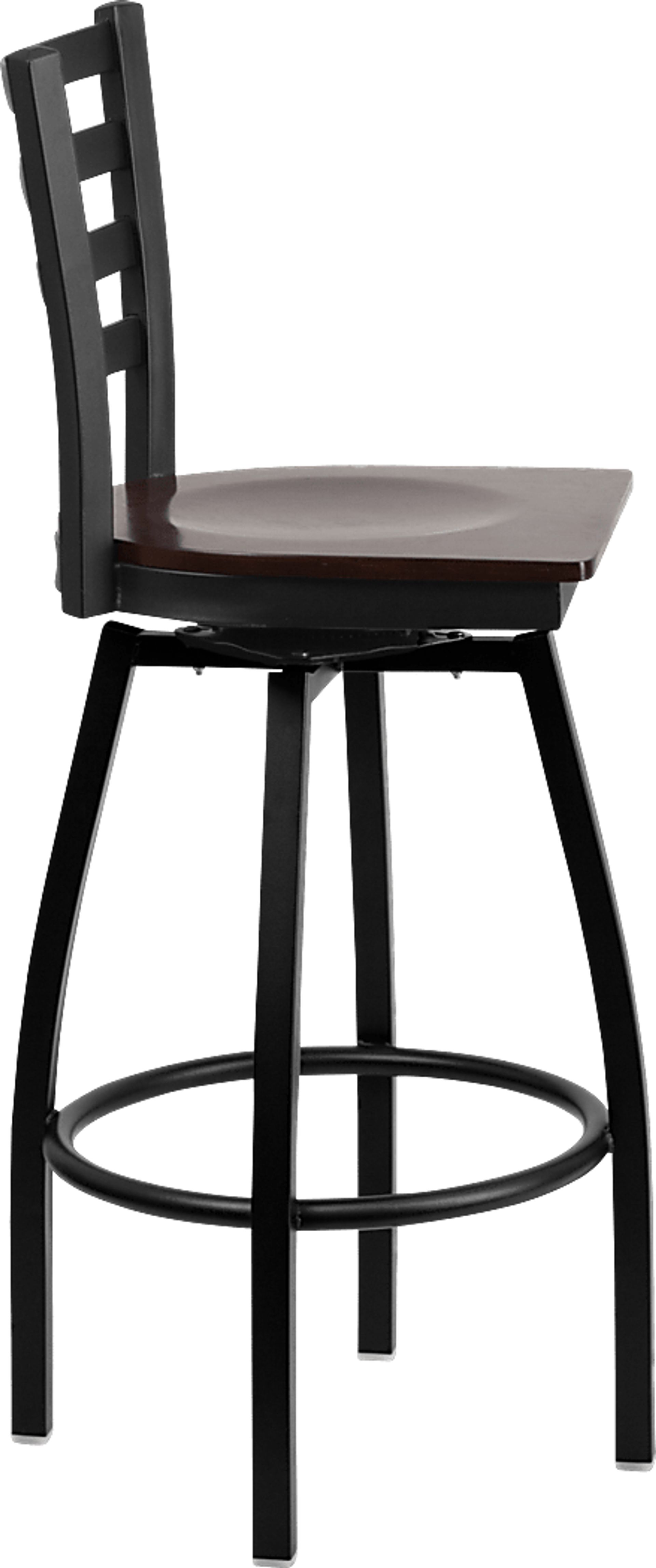 Verdon Walnut Swivel Barstool - Image 3