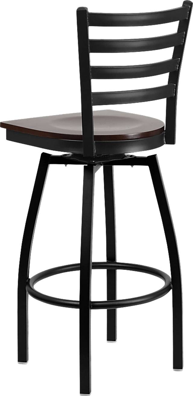 Verdon Walnut Swivel Barstool - Thumbnail - Image 4