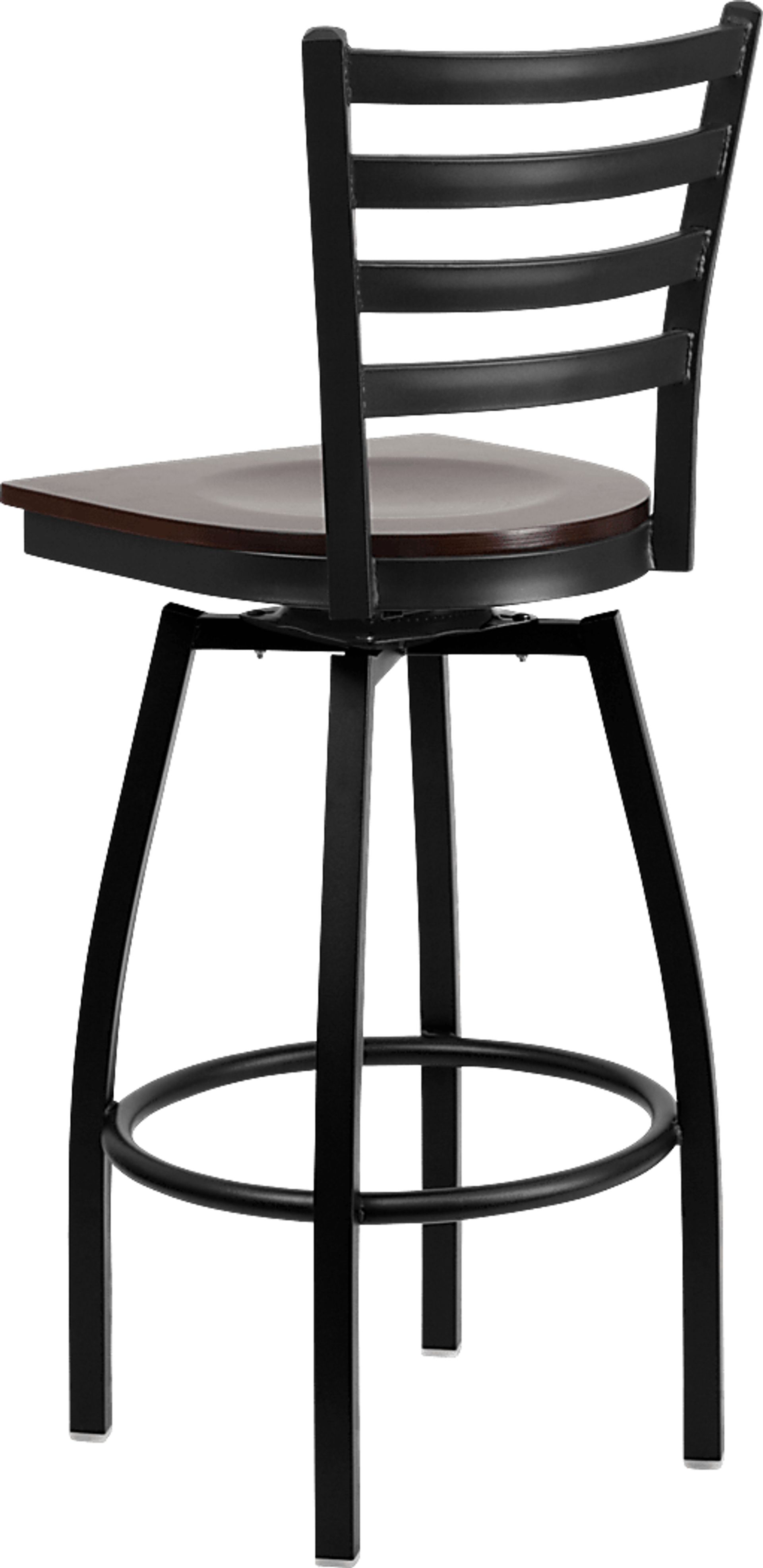 Verdon Walnut Swivel Barstool - Image 4