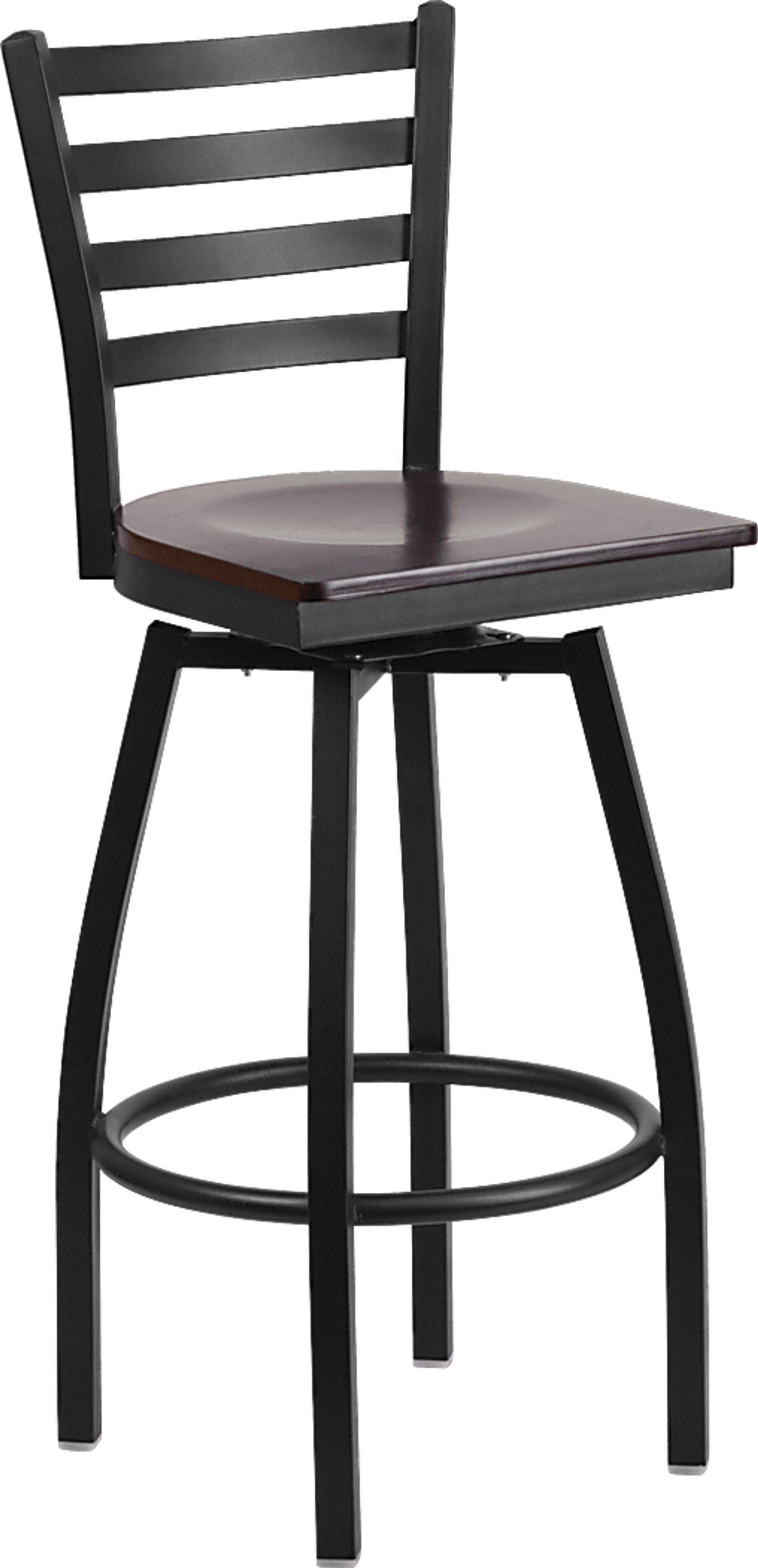 Verdon Walnut Swivel Barstool - Image 1