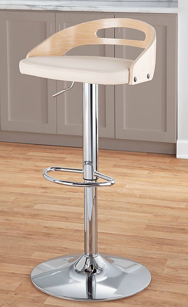 Verhaven II Cream Adjustable Barstool, Set of 2 - Thumbnail - Image 5