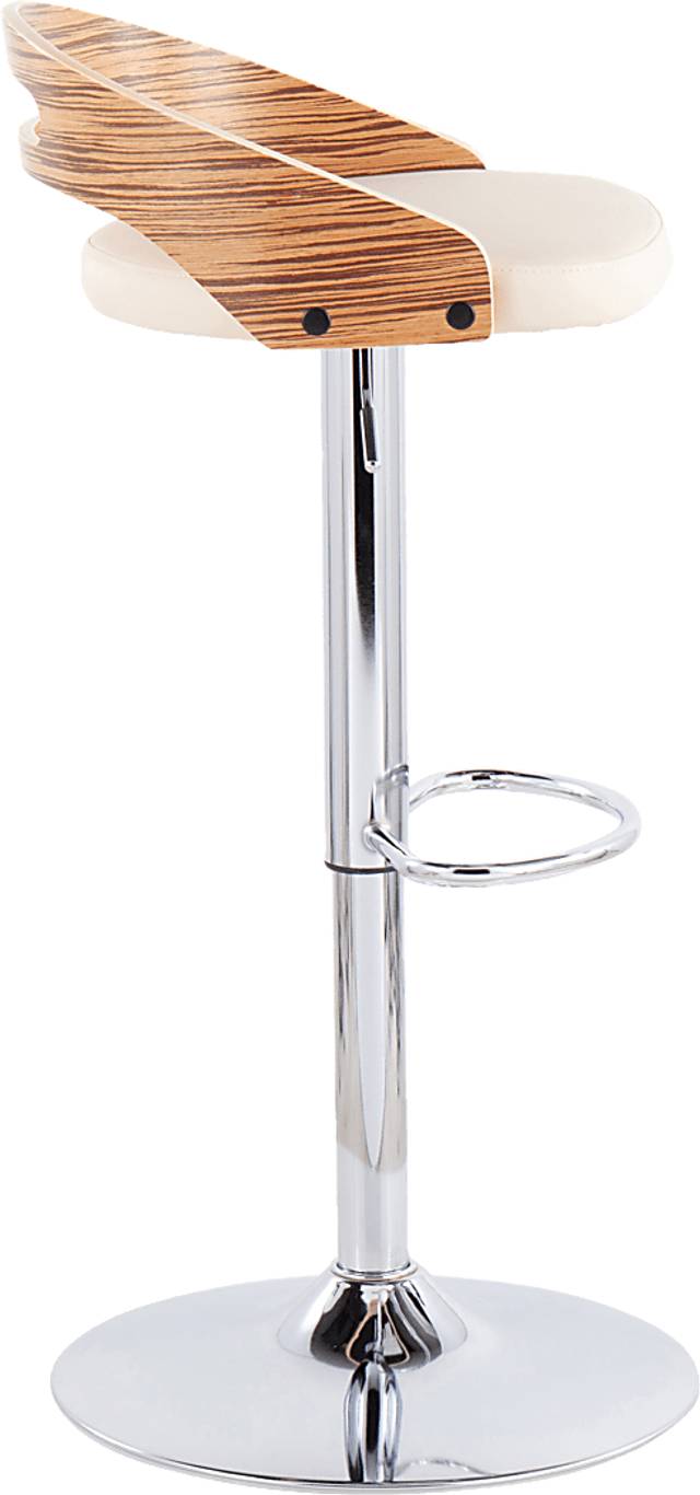 Verhaven III Cream Adjustable Barstool, Set of 2 - Thumbnail - Image 11