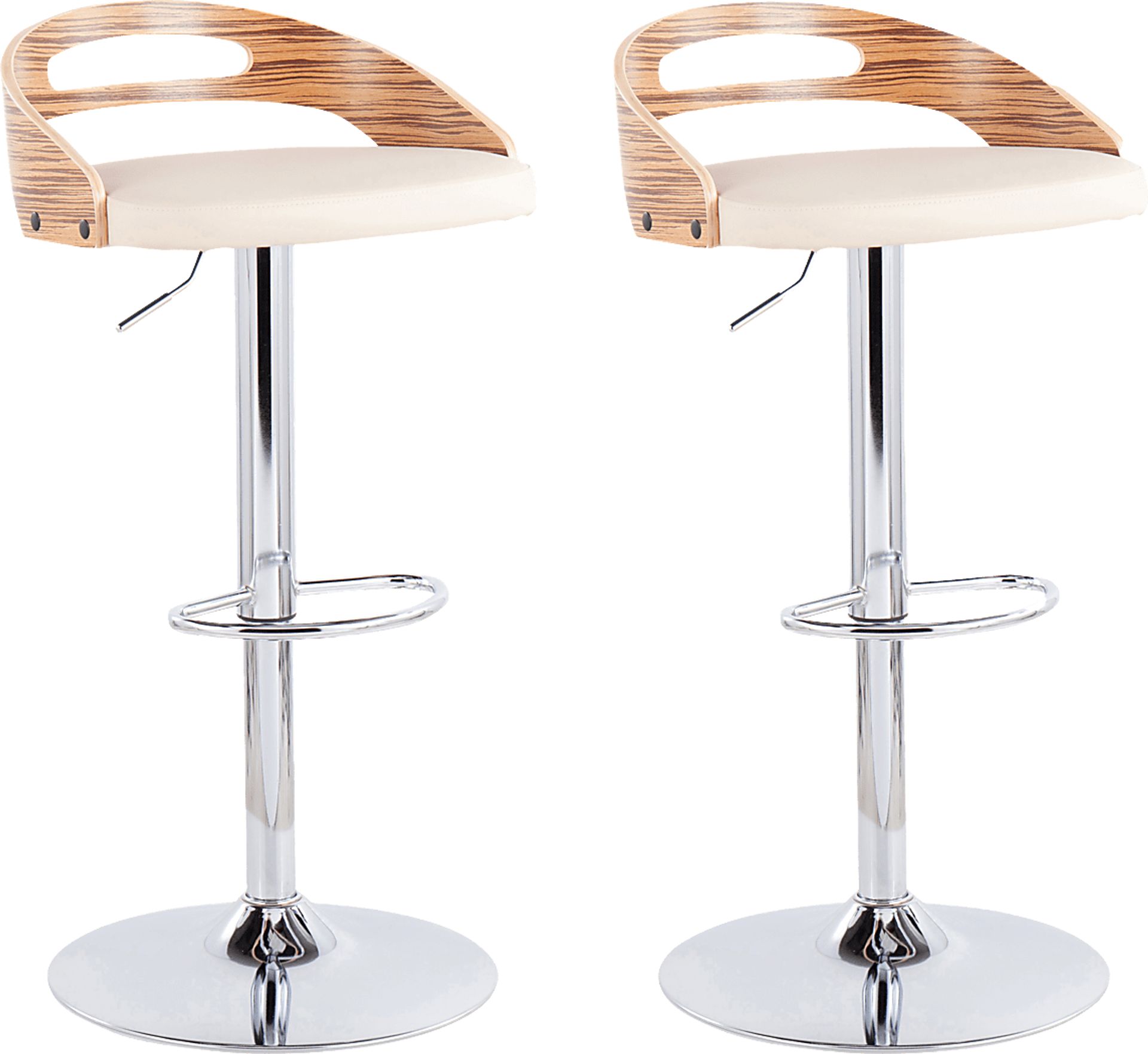 Verhaven III Cream Adjustable Barstool, Set of 2 - Image 1