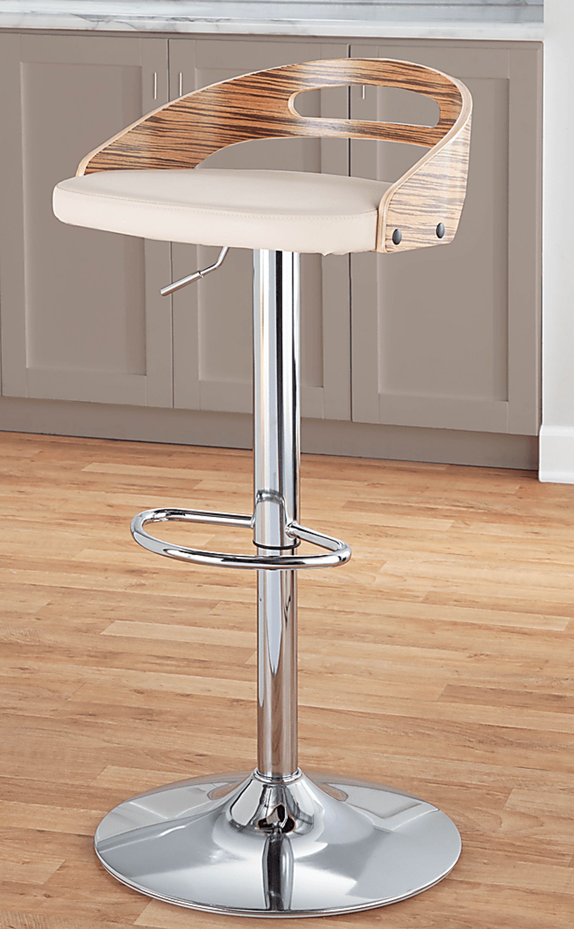 Verhaven III Cream Adjustable Barstool, Set of 3 - Image 3