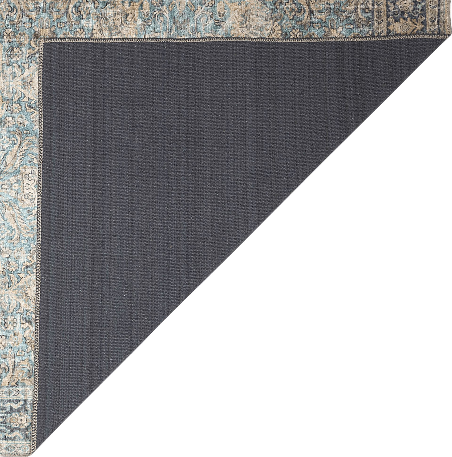 Veris Aqua 6'3 x 9'6 Machine Washable Rug - Image 5