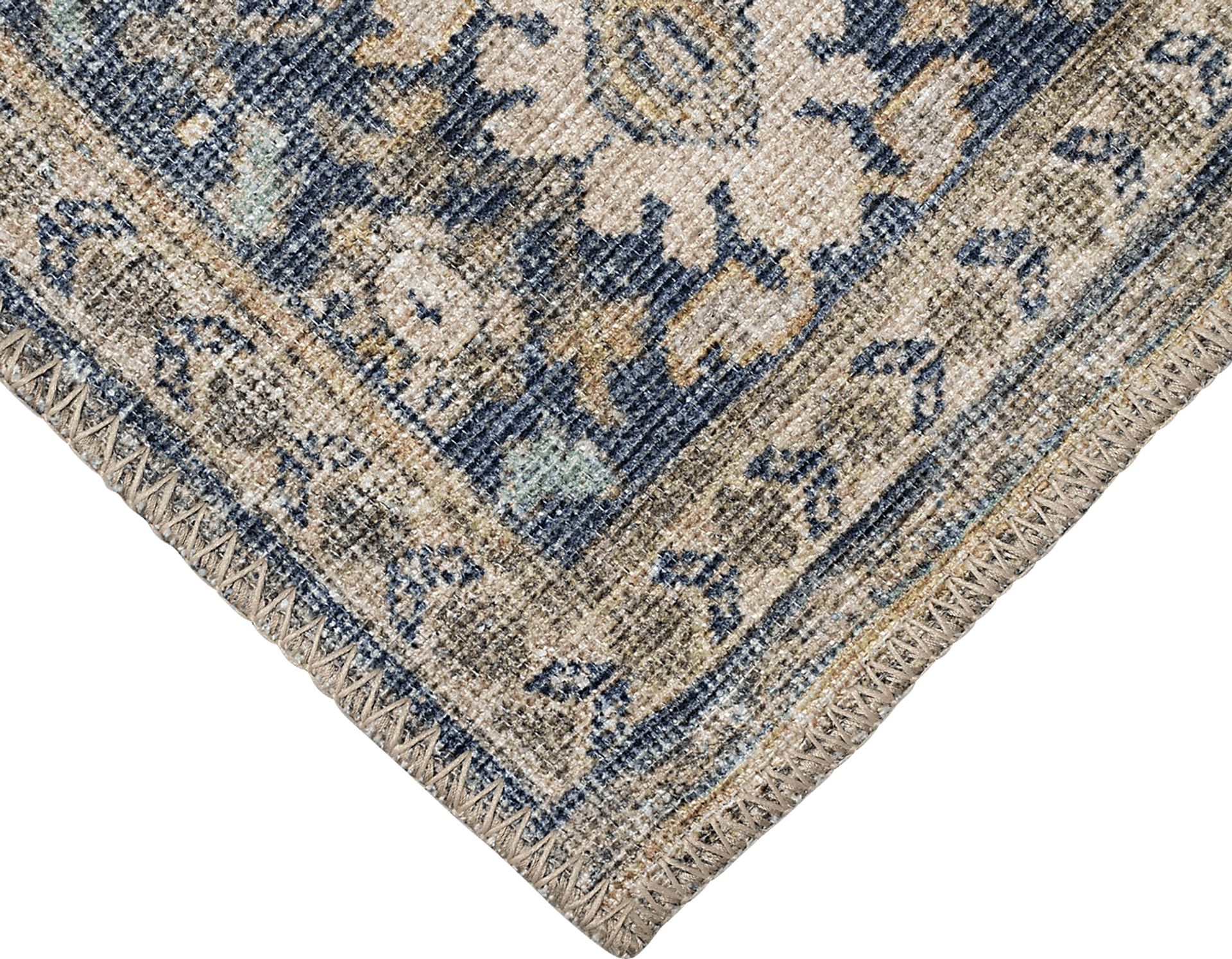 Veris Aqua 6'3 x 9'6 Machine Washable Rug - Image 6