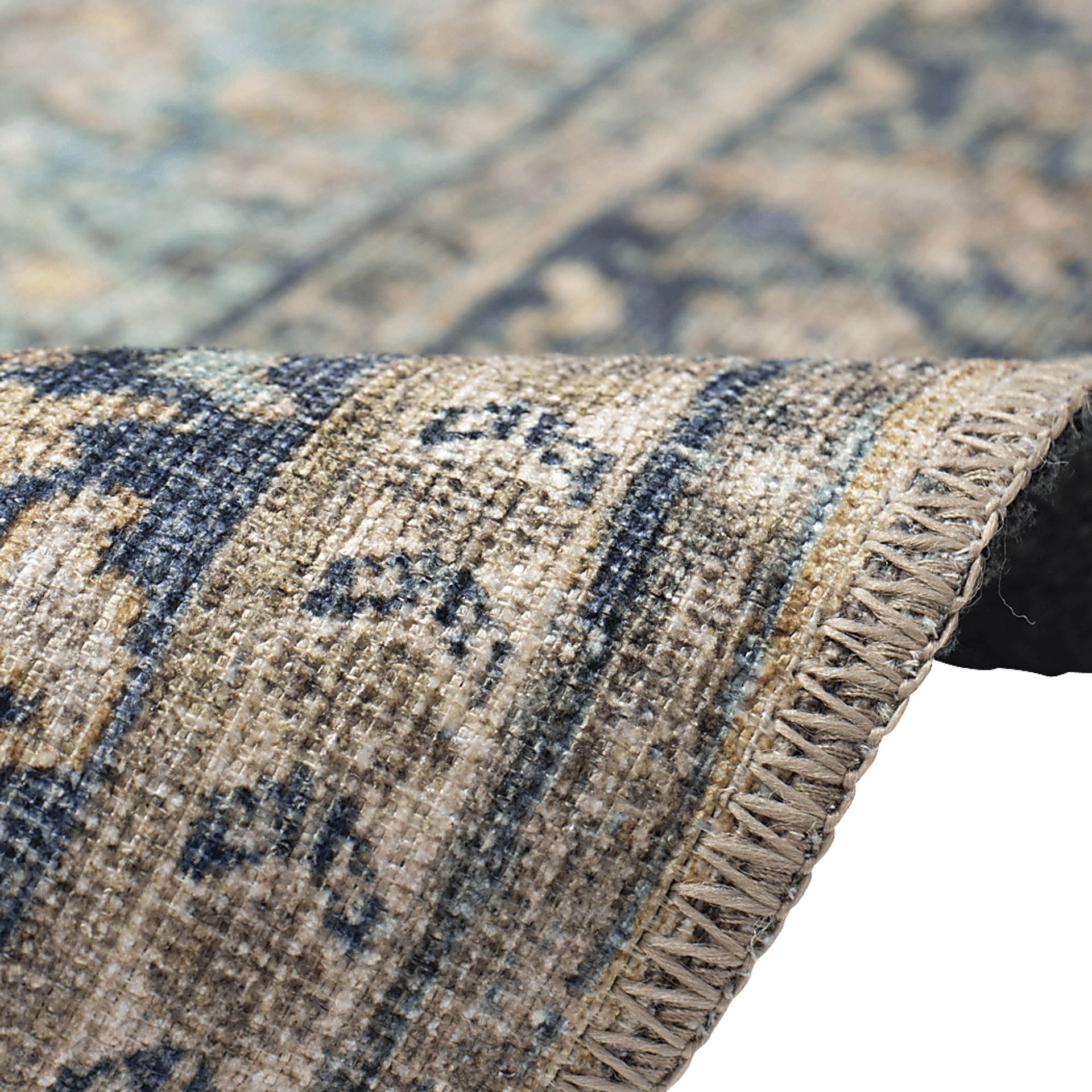Veris Aqua 6'3 x 9'6 Machine Washable Rug - Image 8
