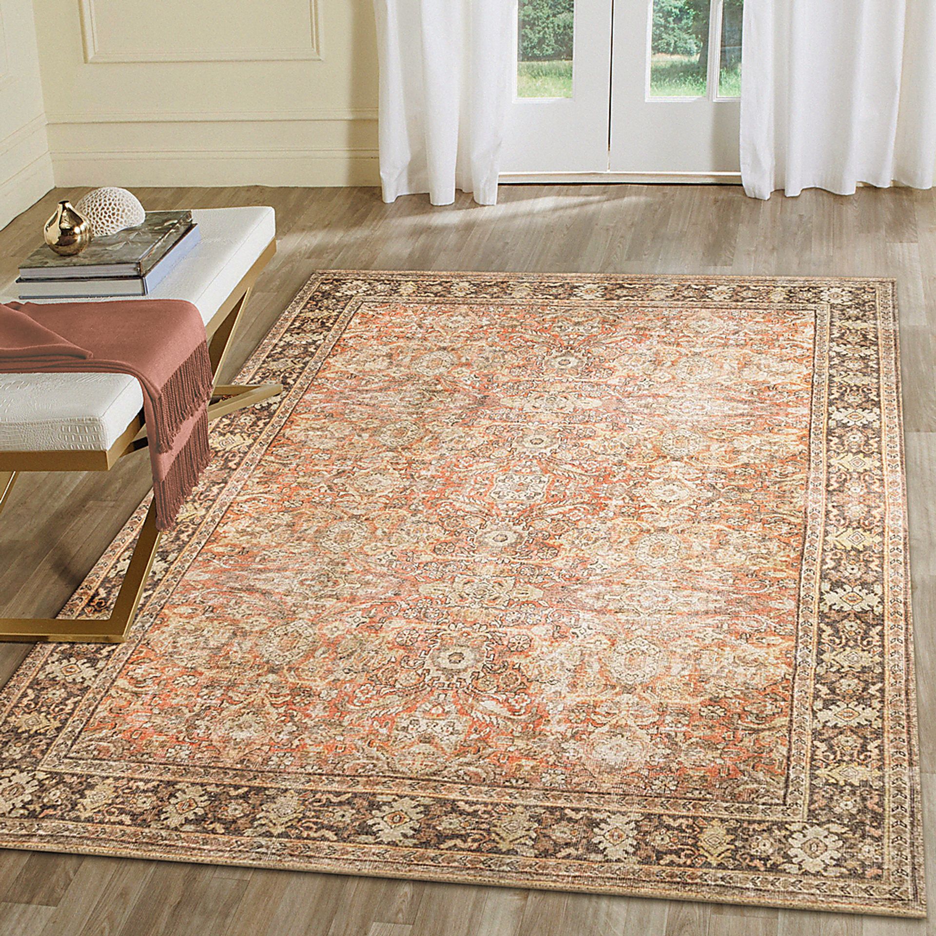 Veris Blush 5 x 7'6 Machine Washable Rug - Image 2
