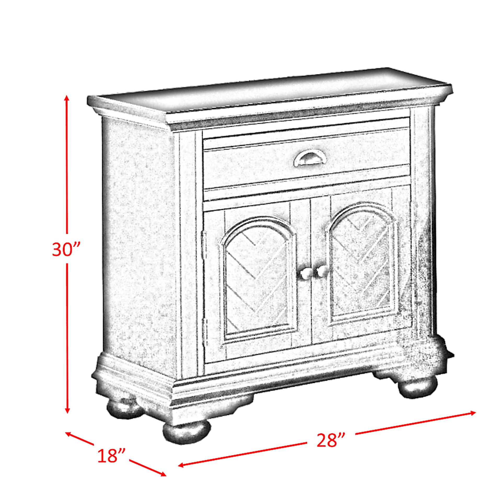 Verkler White Nightstand - Image 4