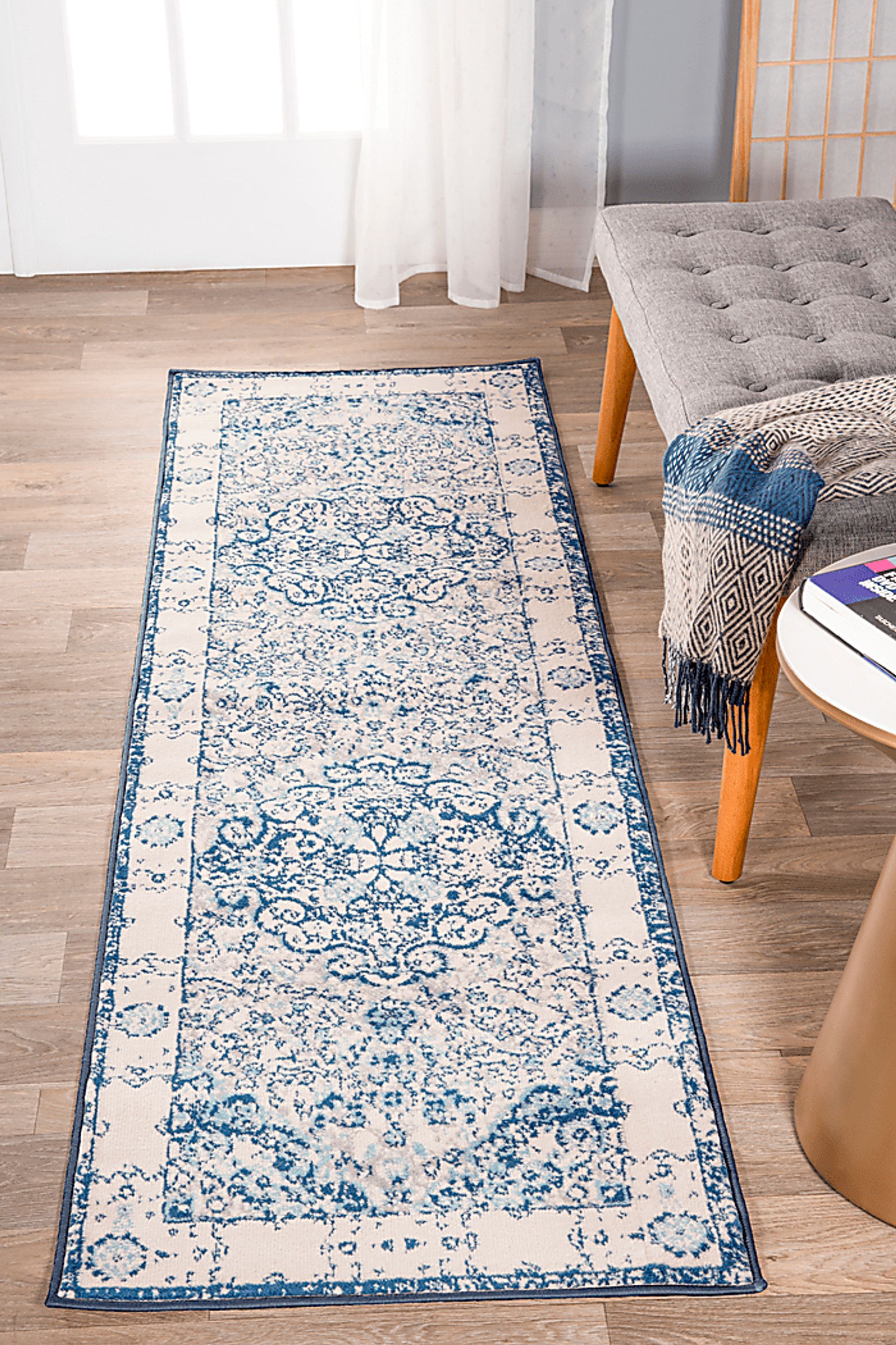 Verlee Blue 2' x 7' Runner Rug - Image 4