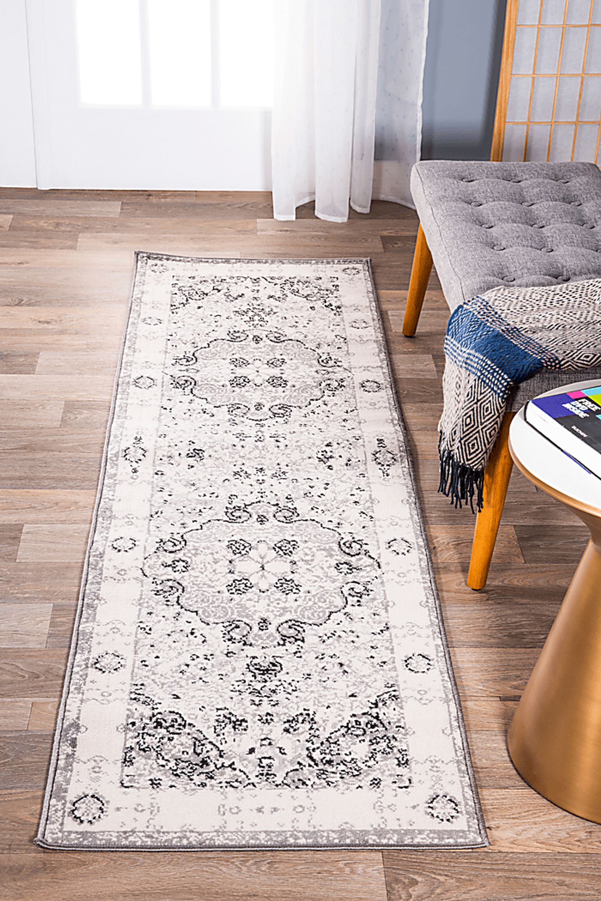 Verlee Gray 2' x 7' Runner Rug - Image 3