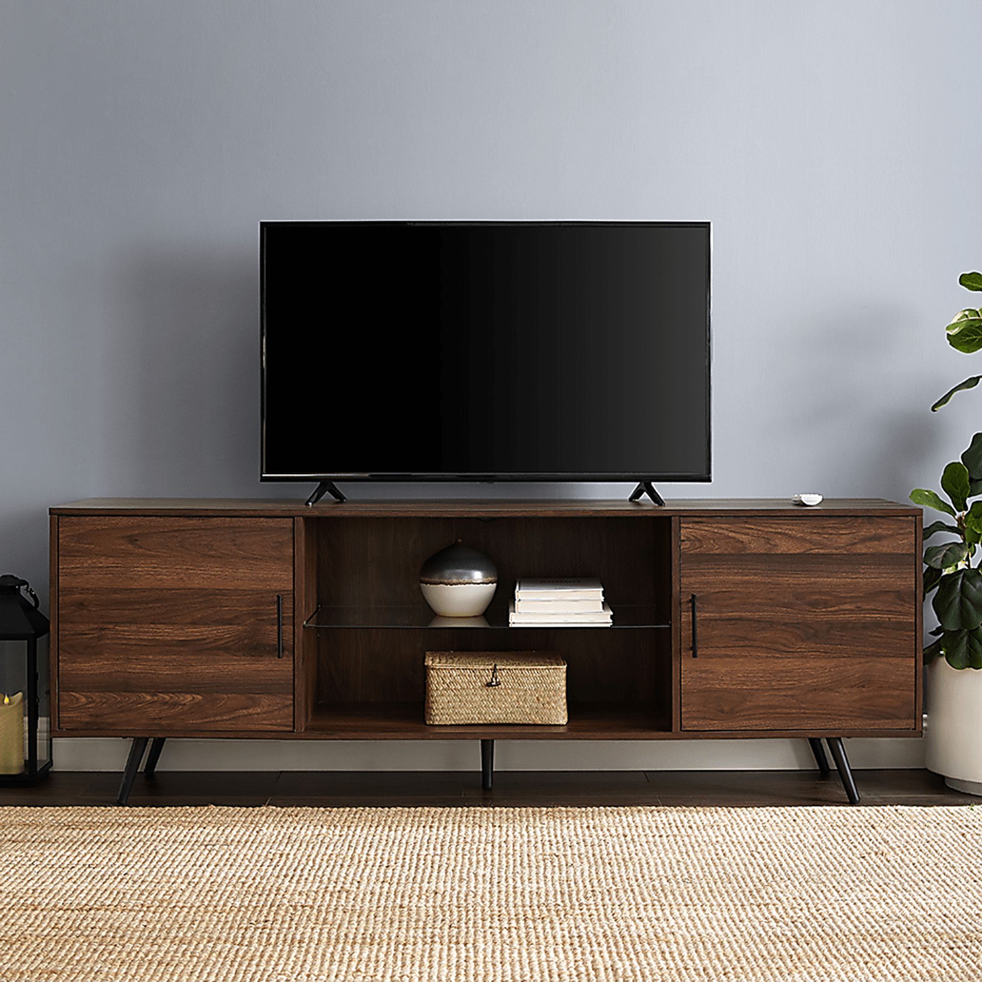 Verlie Walnut 70 in. Console - Image 4