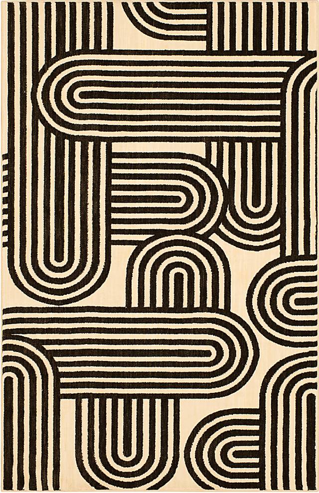 Verlow Charcoal 5'3 x 7'10 Rug - Thumbnail - Image 1