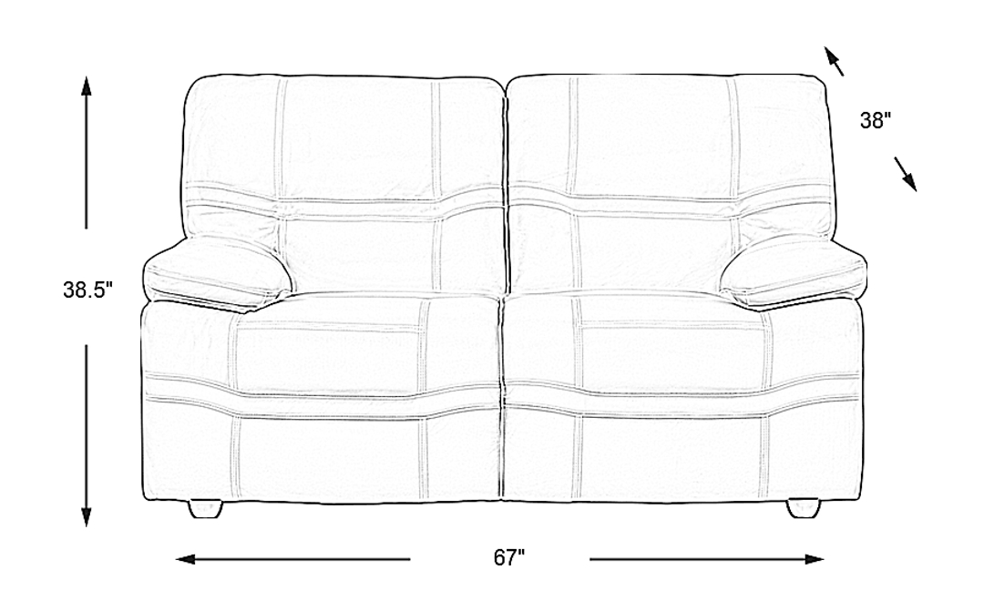Vernazza Lane Leather Stationary Loveseat