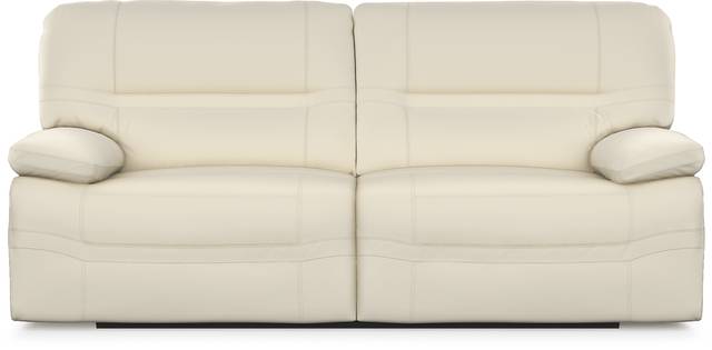 Vernazza Beige Leather Power Reclining Sofa - Thumbnail - Image 1