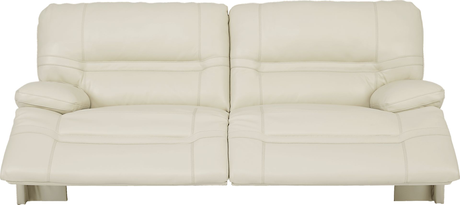 Vernazza Beige Leather Reclining Sofa - Image 2