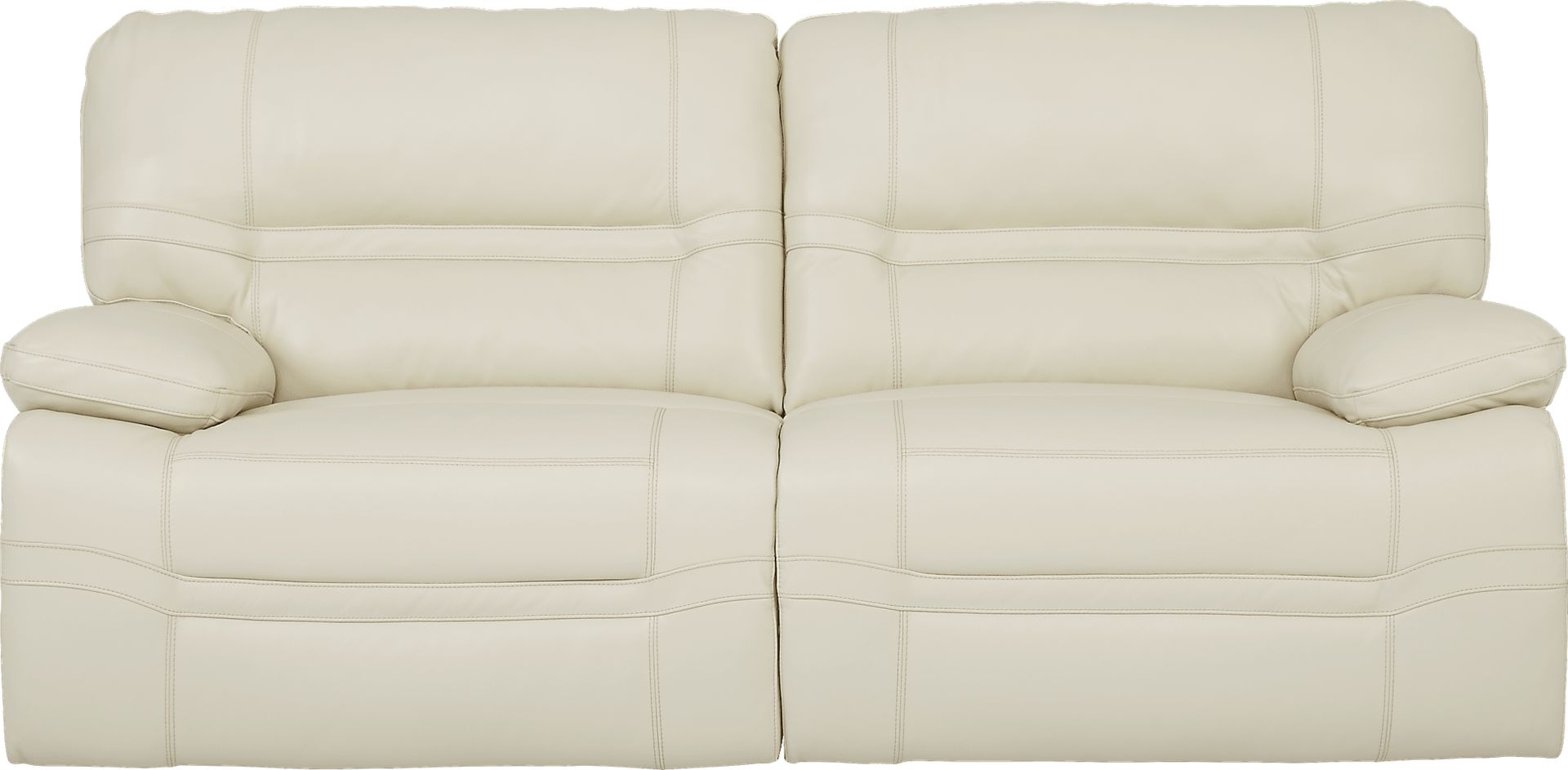 Vernazza Beige Leather Reclining Sofa - Image 1