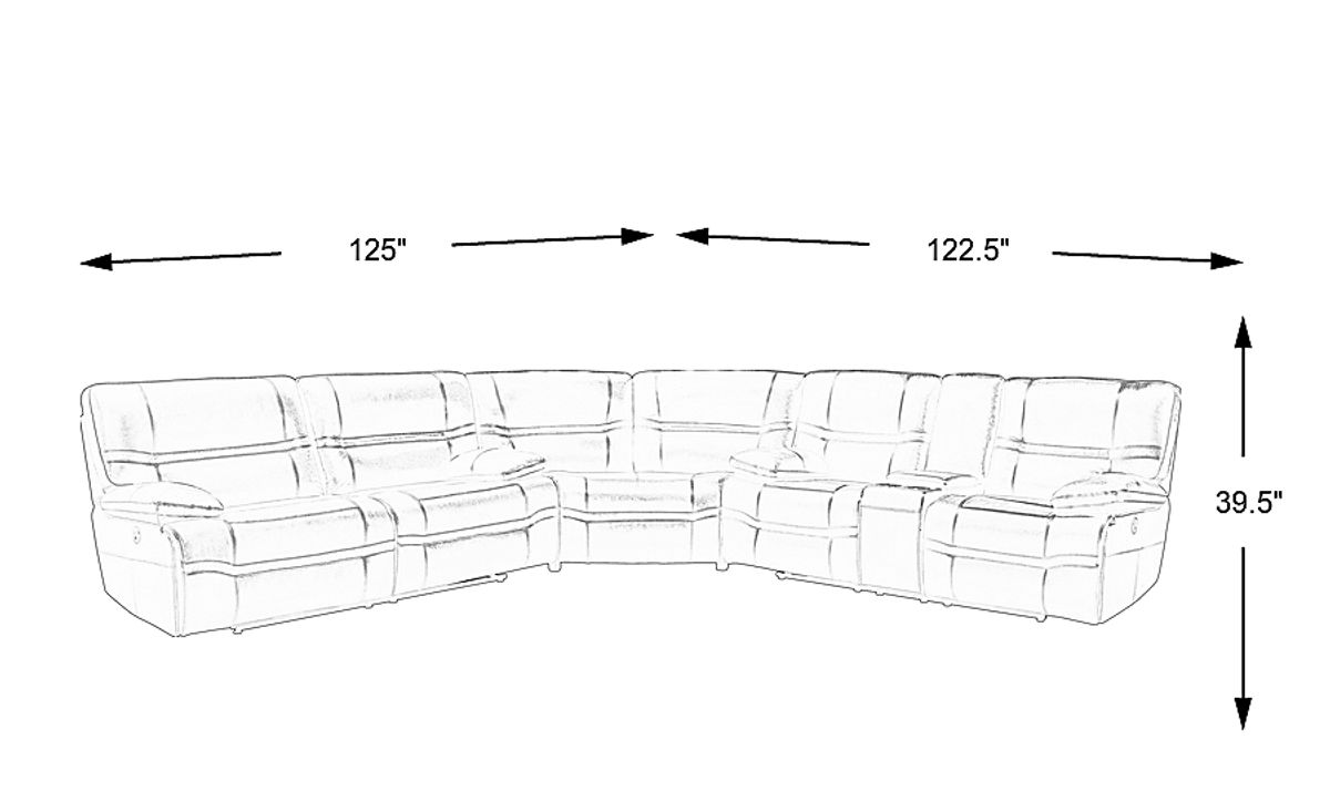 Vernazza Lane Beige Leather 3 Pc Power Reclining Sectional Rooms to Go