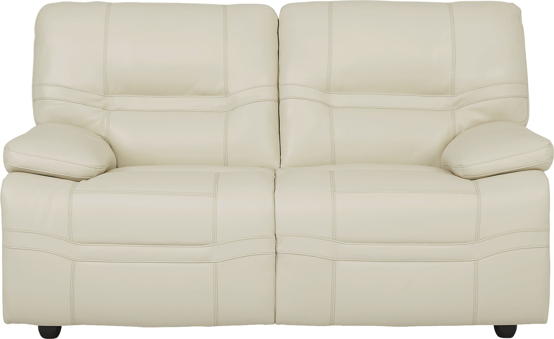 Vernazza Lane Beige Leather Loveseat - Image 1