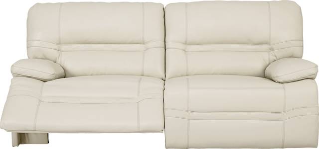 Vernazza Lane Beige Leather Power Reclining Sofa - Thumbnail - Image 2