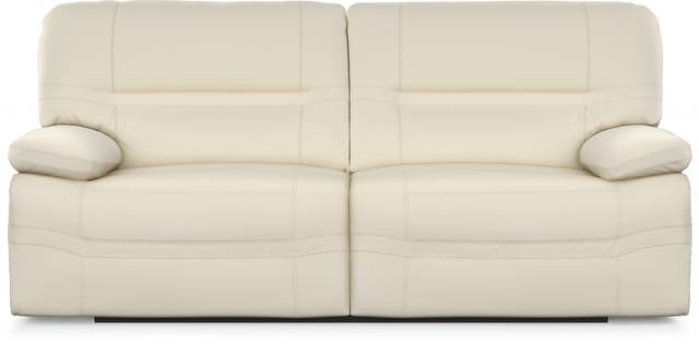 Vernazza Lane Beige Leather Power Reclining Sofa - Thumbnail - Image 1