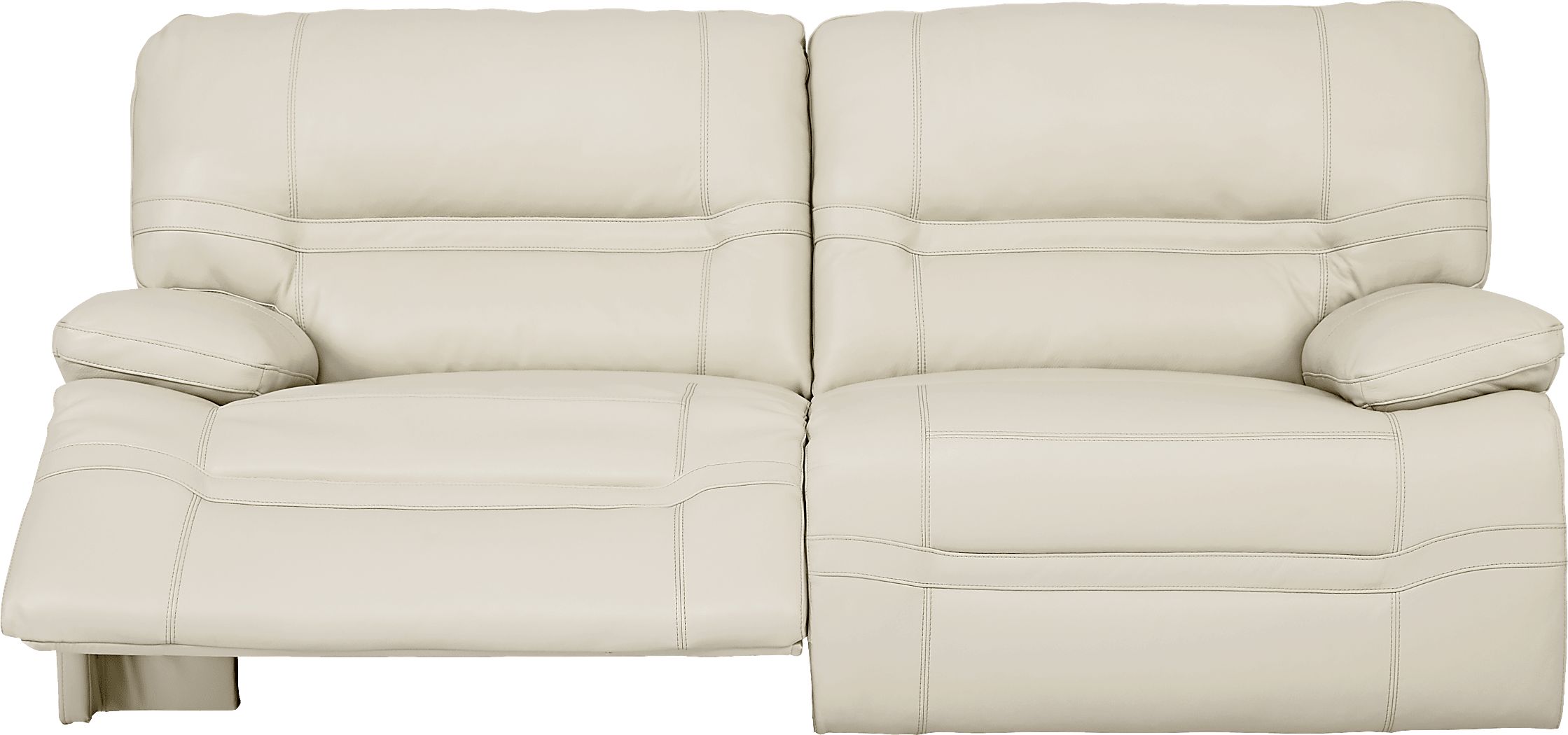 NO79 kinari Leatherworks商品　White５段 Vernazza Lane 7 Pc Beige Leather Non-Power Reclining Living Room