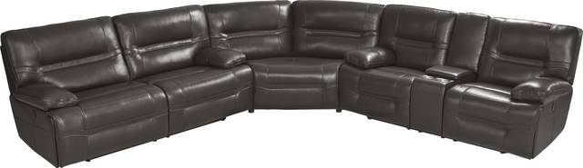 Vernazza Lane Chocolate Leather 3 Pc Reclining Sectional - Thumbnail - Image 4