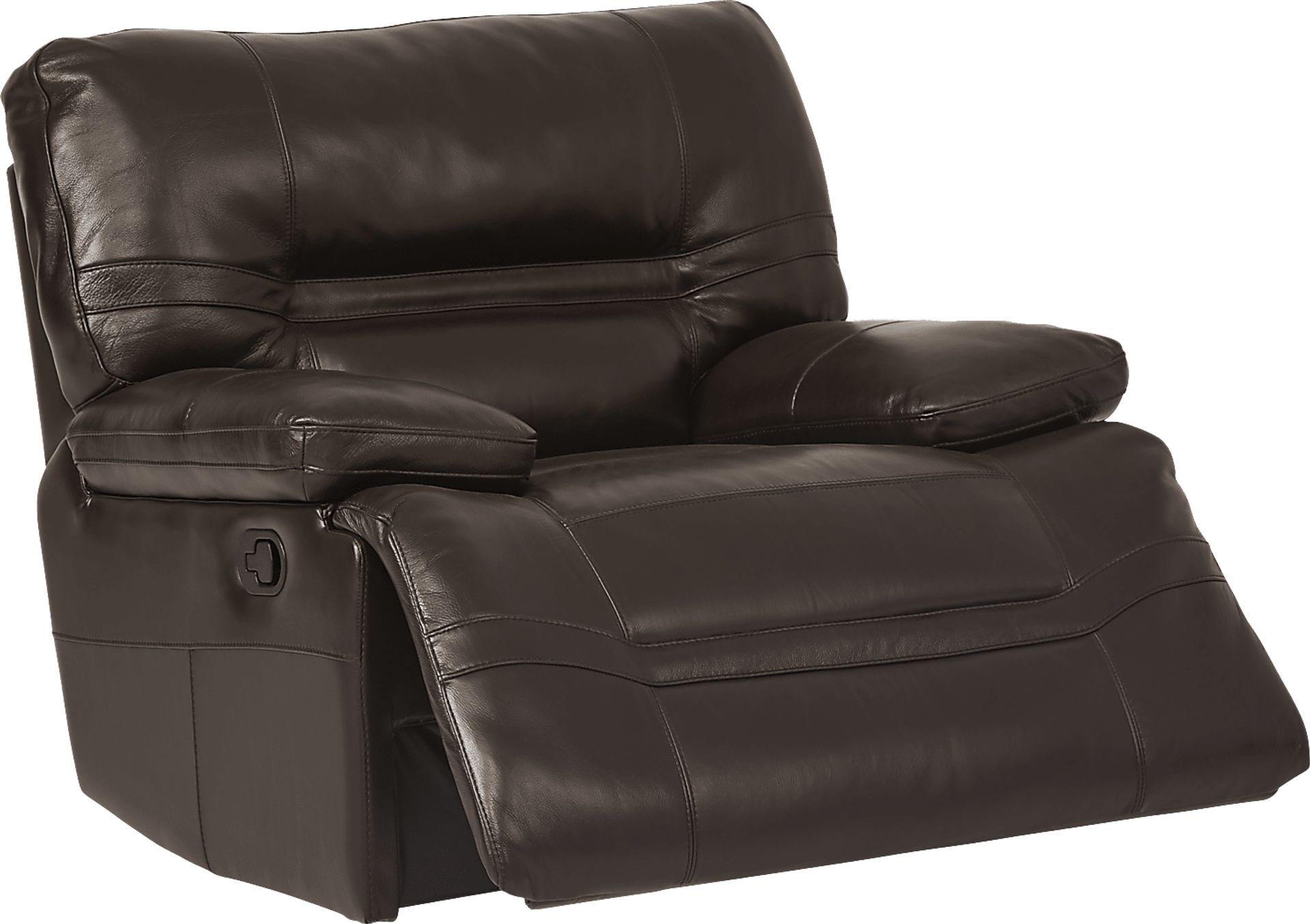 Vernazza Lane Chocolate Leather Glider Recliner - Image 2
