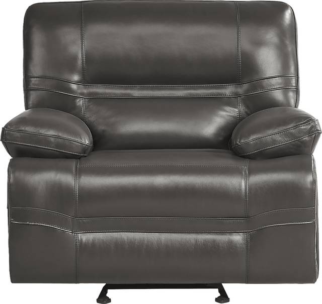 Vernazza Lane Chocolate Leather Glider Recliner - Thumbnail - Image 3