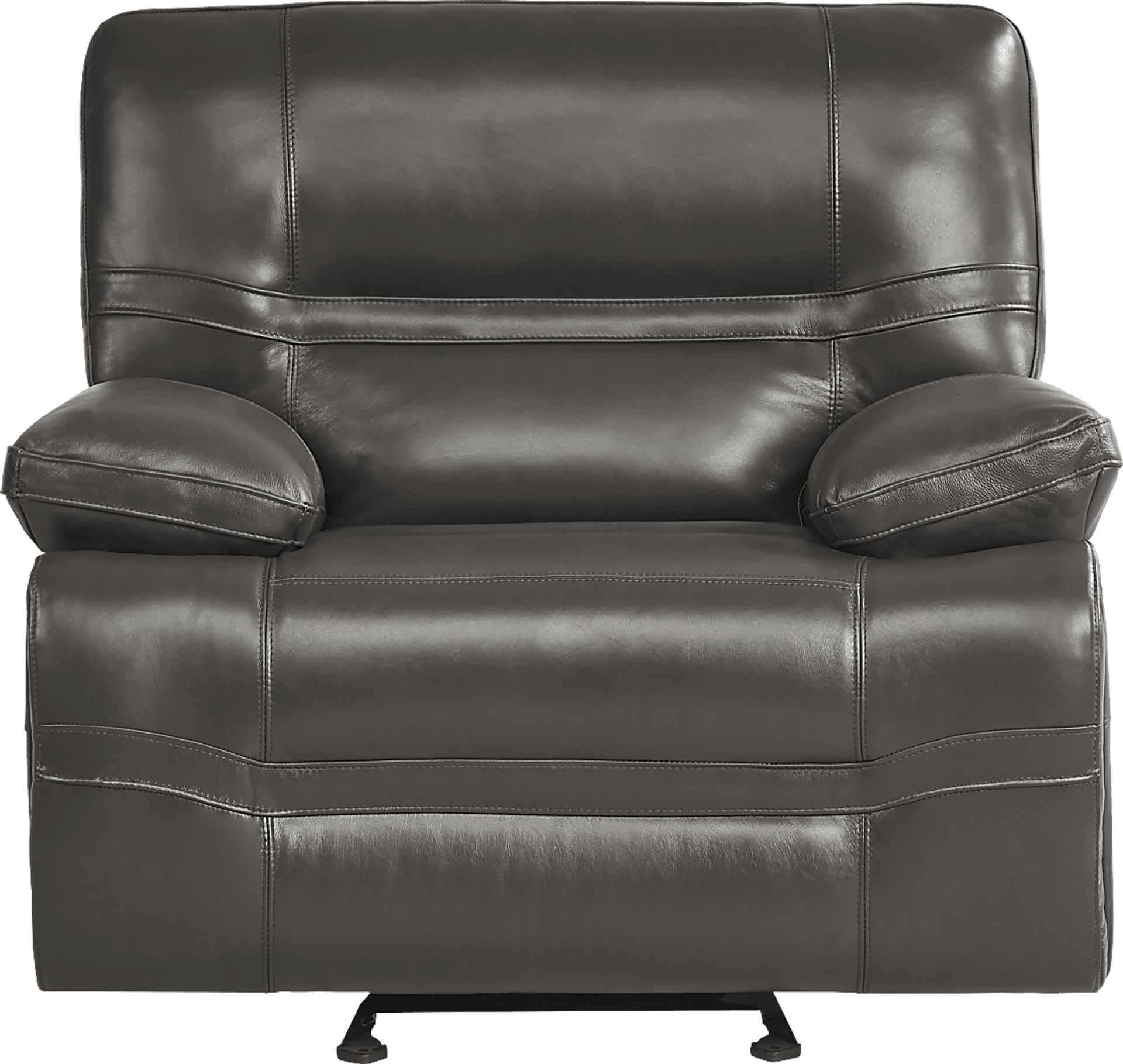 Vernazza Lane Chocolate Leather Glider Recliner - Image 3