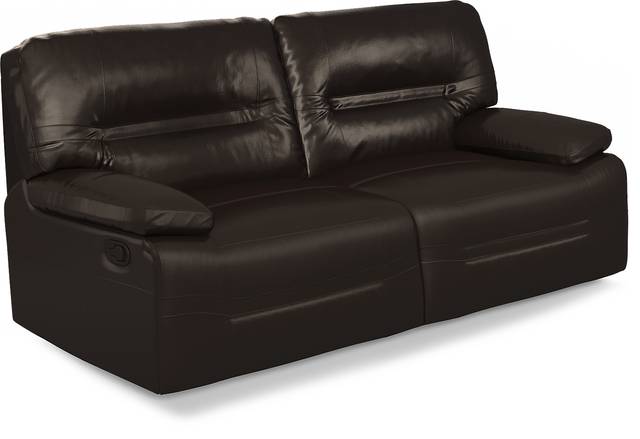 Vernazza Lane Chocolate Leather Reclining Sofa - Thumbnail - Image 2