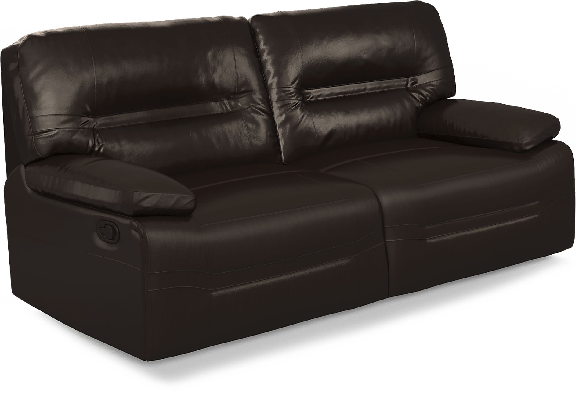 Vernazza Lane Chocolate Leather Reclining Sofa - Image 2