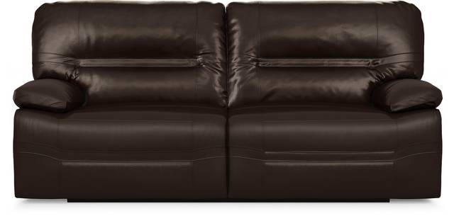 Vernazza Lane Chocolate Leather Reclining Sofa - Thumbnail - Image 1