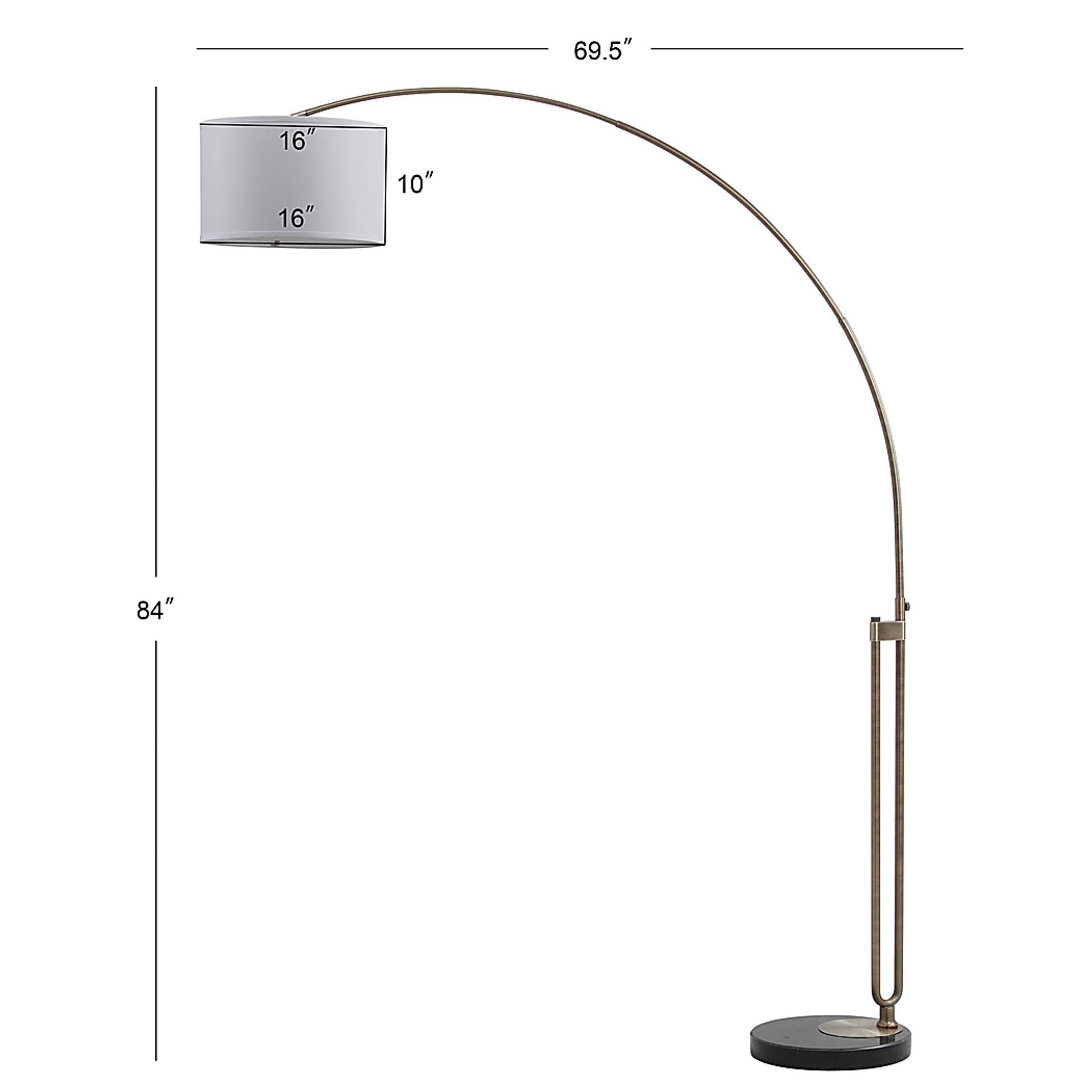 Verne Hollow Brass Floor Lamp - Image 2