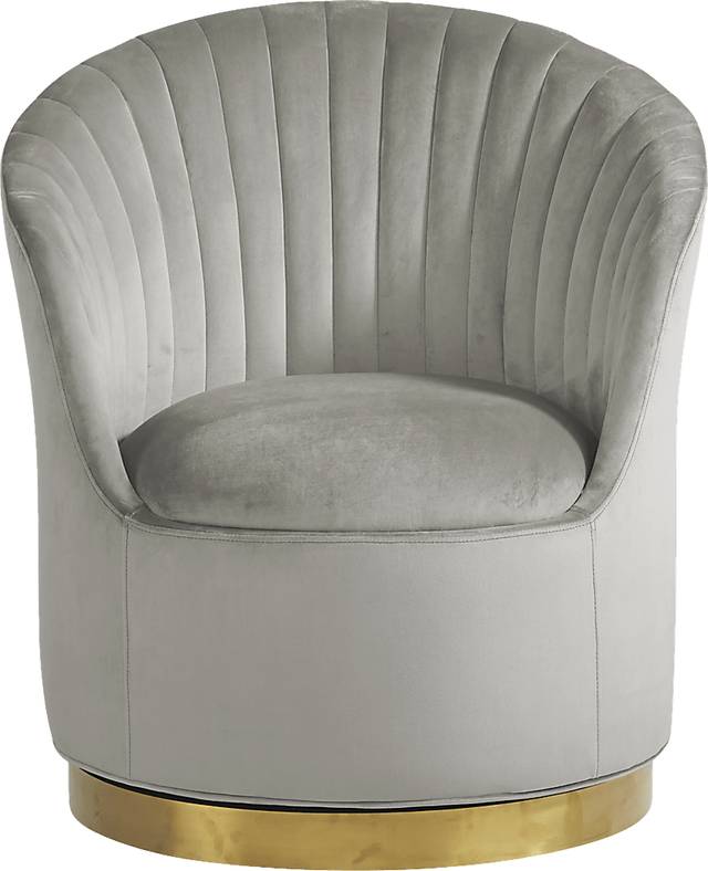 Vernham Gray Accent Swivel Chair - Thumbnail - Image 2