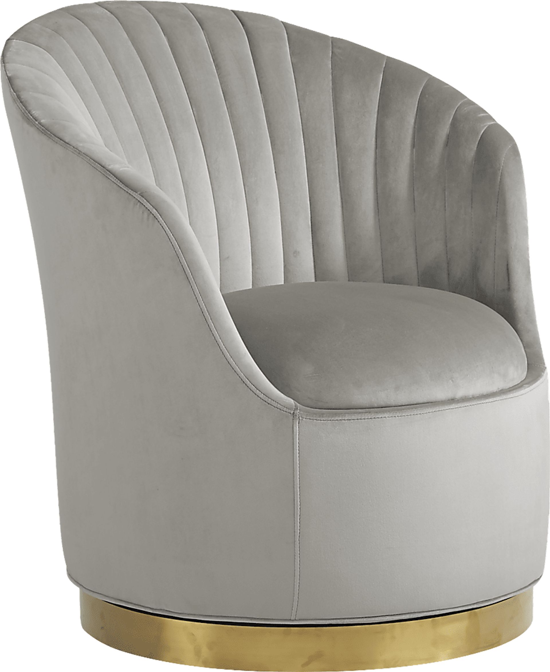 Vernham Gray Accent Swivel Chair - Image 1