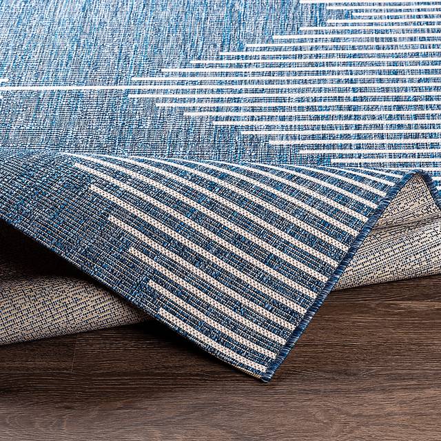Verniere Blue 5'3 x 7'7 Indoor/Outdoor Rug - Thumbnail - Image 6