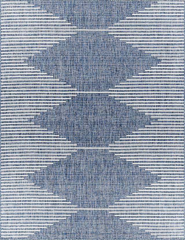 Verniere Blue 5'3 x 7'7 Indoor/Outdoor Rug - Thumbnail - Image 1