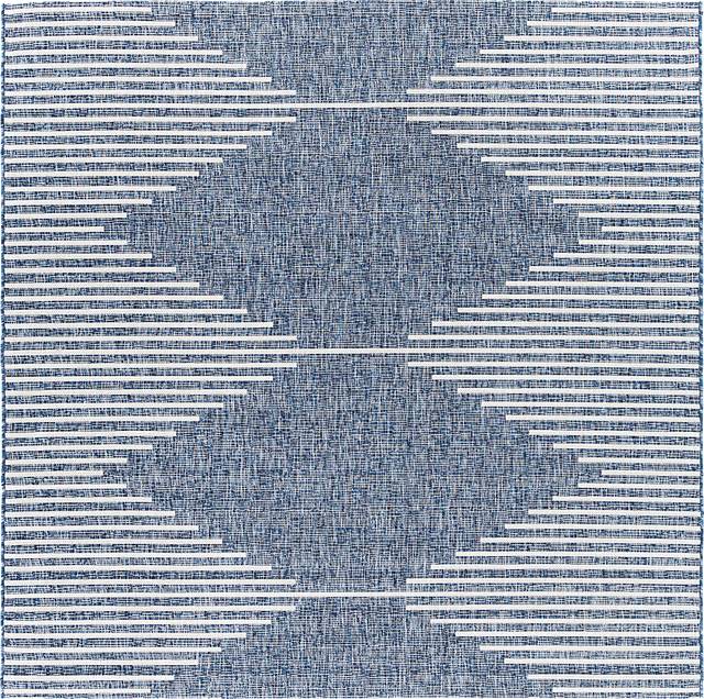 Verniere Blue 7'10 Square Indoor/Outdoor Rug - Thumbnail - Image 1