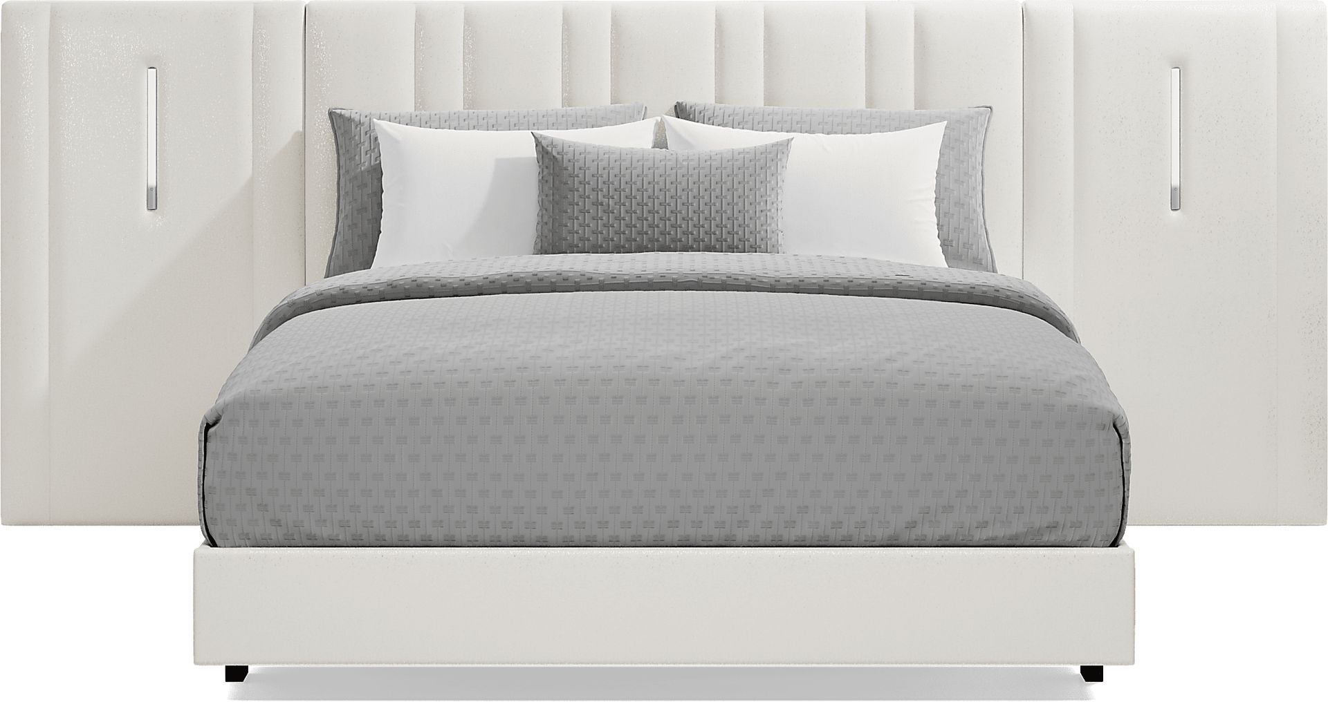 Veronica Champagne 3 Pc King Upholstered Wall Bed - Image 2