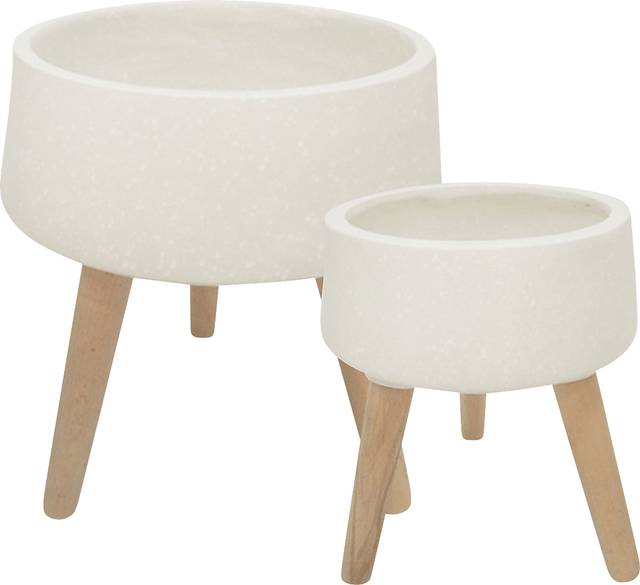 Verrdure White Planter, Set of 2 - Thumbnail - Image 1