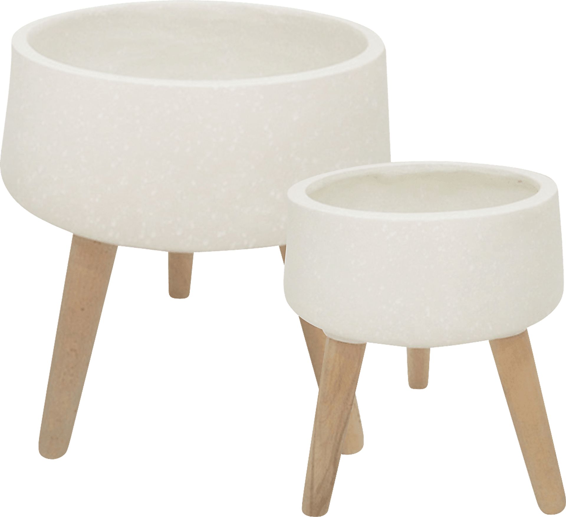 Verrdure White Planter, Set of 2 - Image 1