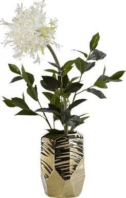 Versie White Allium Silk Flower Arrangement
