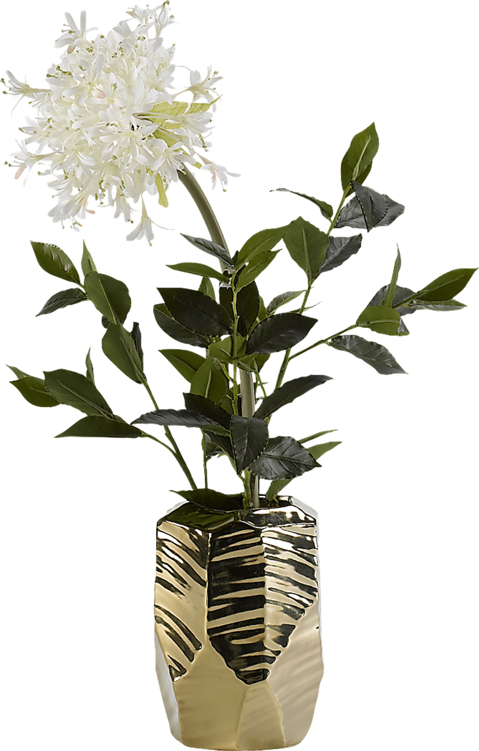 Versie White Allium Silk Flower Arrangement - Image 1