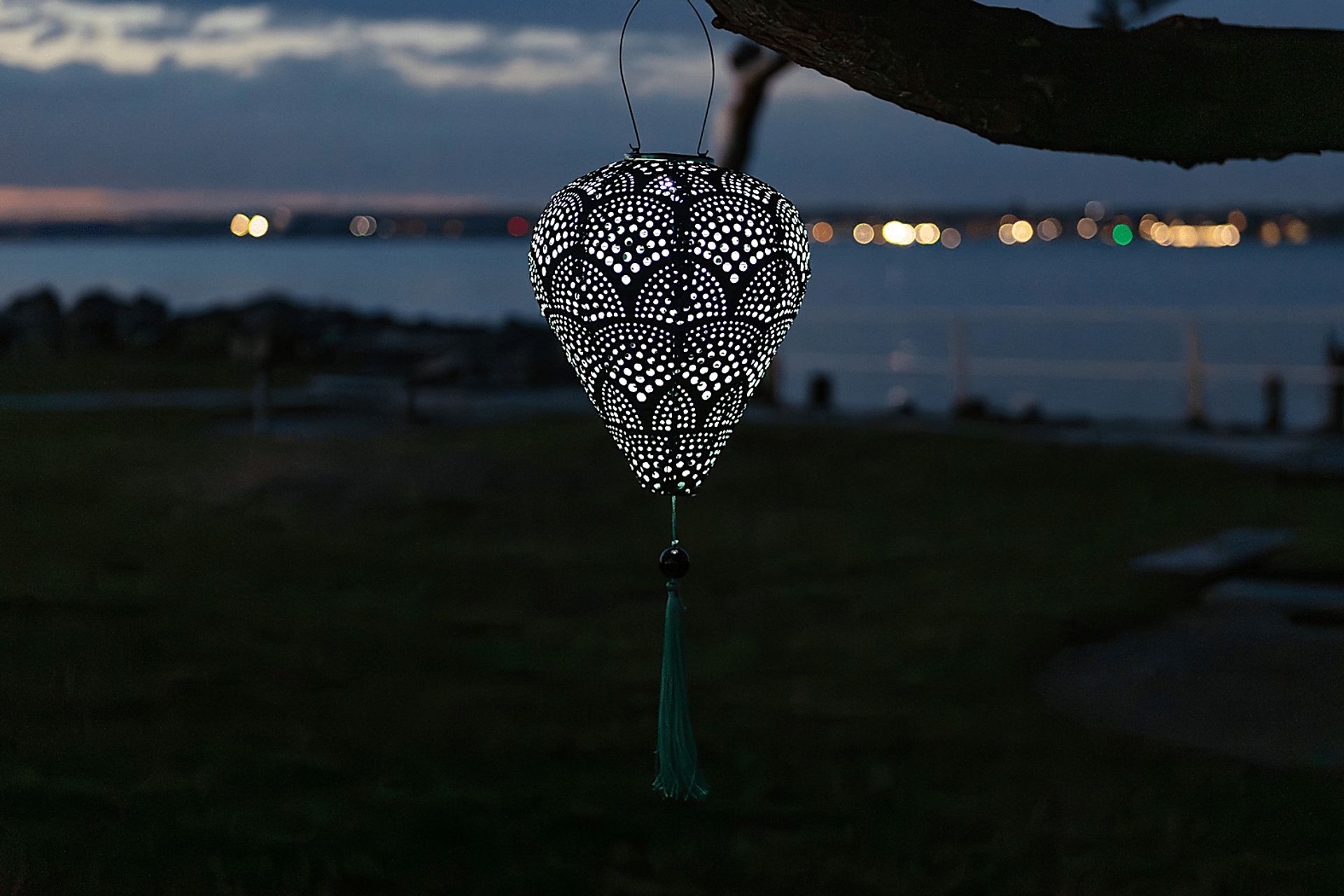 Vesper Green Outdoor Solar Lantern - Image 6