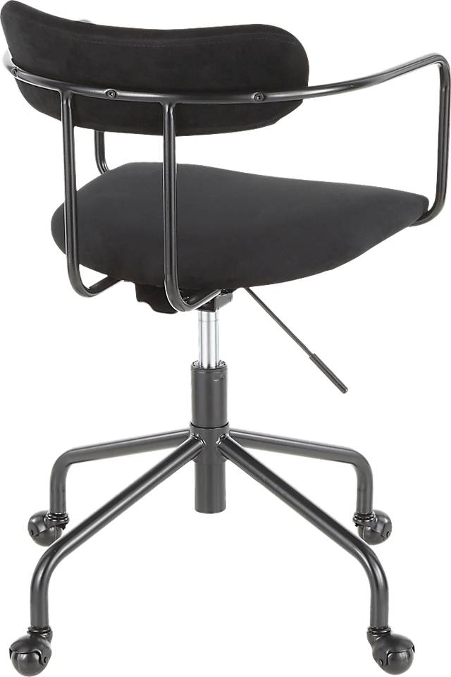 Vessier Black Desk Chair - Thumbnail - Image 3